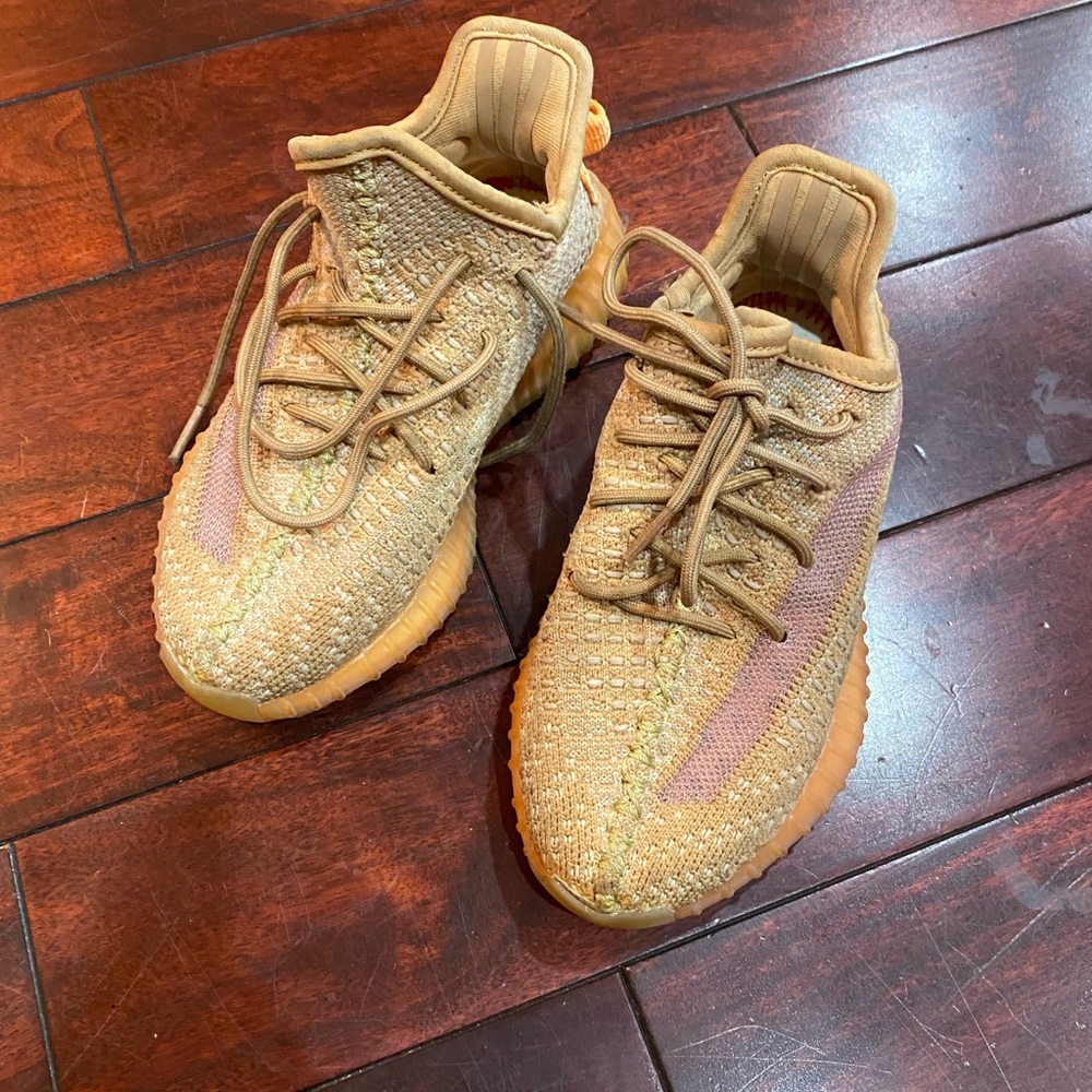 Kids gently used clay colored yeezy’s.